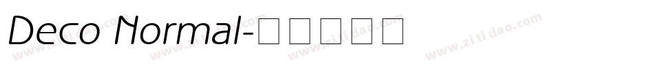 Deco Normal字体转换